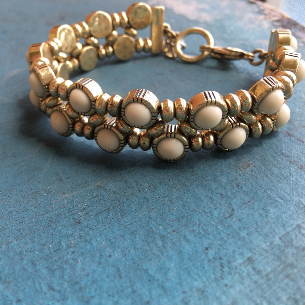Lucky Brand Gold and Pale Stone Bracelet